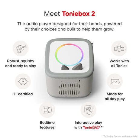 tonies: Toniebox 2 Moon Grey Starter Set - Creative Tonie Rubie