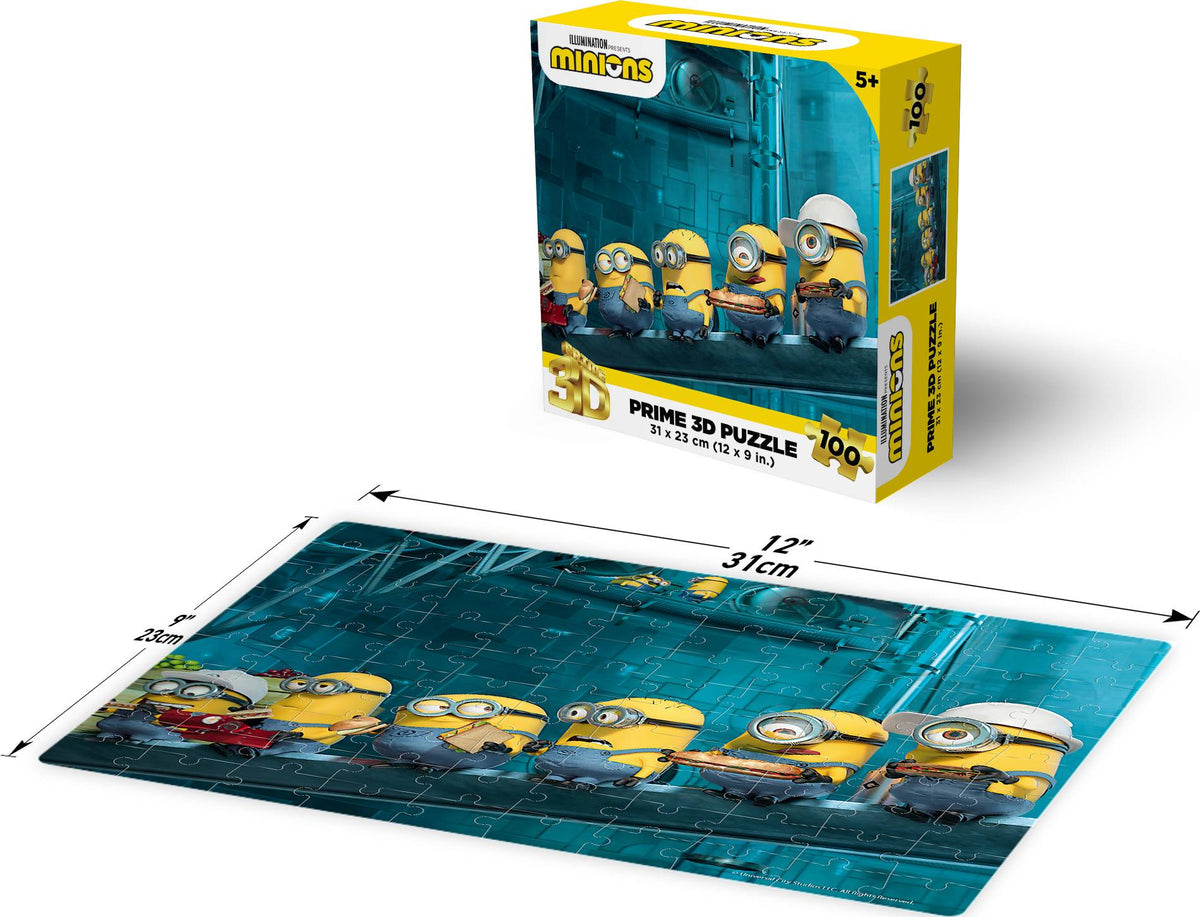 Prime 3D: 100pc 3D Puzzle - Universal Minions Lunch