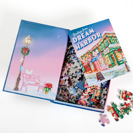 Kingdom of Threads: Holidays On Main Street Keepsake Puzzle | Dream Harbor - 250 Pieces
