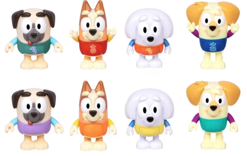 Bluey: Splash Park Bingo & Friends (Colour Change) - 4 Pack