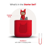 tonies: Toniebox 2 Sunset Red Starter Set - Creative Tonie Rubie