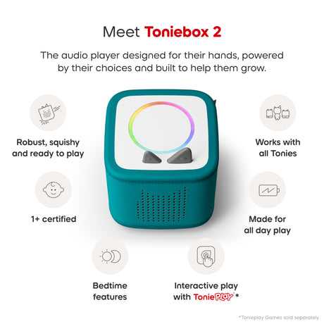 tonies: Toniebox 2 Tropical Teal Starter Set - Creative Tonie Rubie