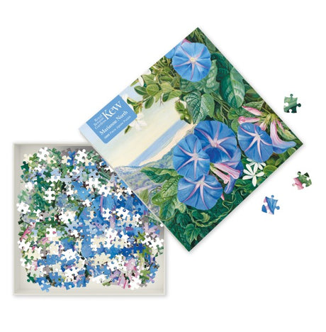 Adult Jigsaw Puzzle Kew: Marianne North: Amatungula and Blue Ipomoea, South Africa (1000 pieces)