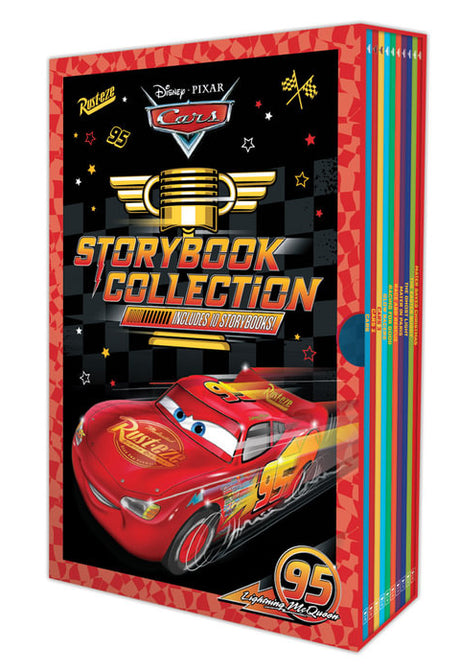 Disney Pixar Cars storybook collection with red car illustration on a white background