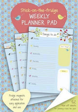 Stick-on-the-fridge Weekly Planner Pad: Cute Birdies