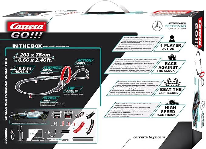 Carrera GO!!! F1 Challenge Formula Qualifying Slot Car Set