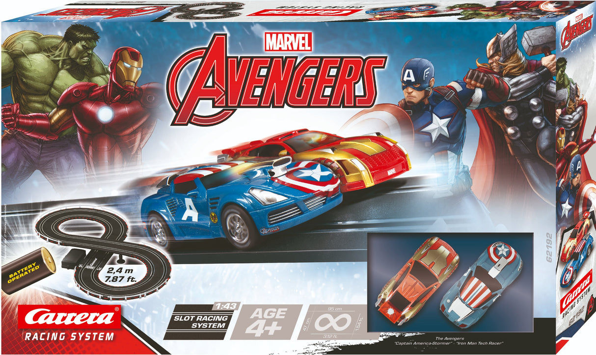 Carrera GO!!! Battey Operated - Marvel Avengers Slot Car Set