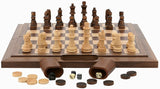 Dal Rossi: 16" 3-in-1 Chess/Check/Backgammon Set