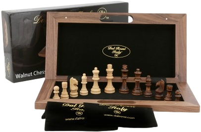Dal Rossi: 18" Walnut Chess Set
