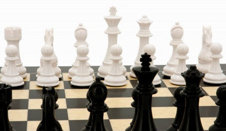 Dal Rossi Italy Chess Set - 50cm Board With Black & White Weighted Chess Pieces