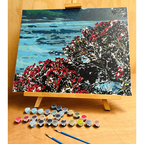 Kiwi Paint By Numbers - Pohutukawa Tree