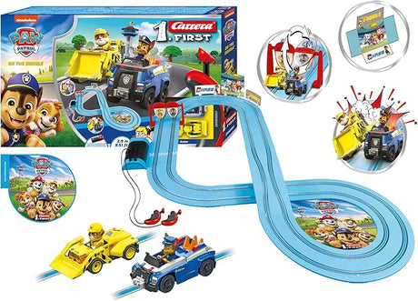 Carrera First: Battery Operated Paw Patrol On the Double Slot Car Set