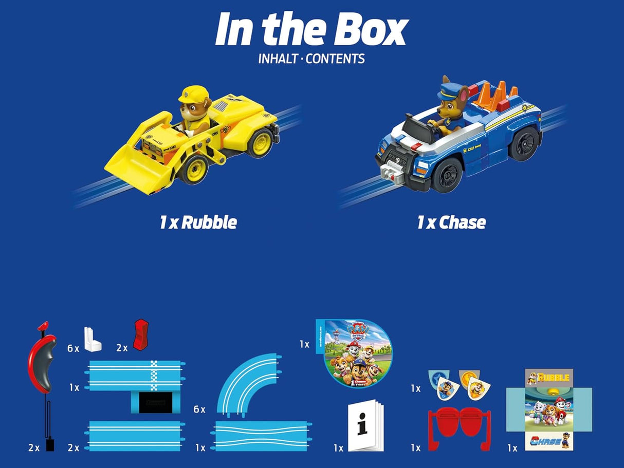 Carrera First: Battery Operated Paw Patrol On the Double Slot Car Set