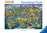 Ravensburger: Illustrated World Map Puzzle - 5000 Piece